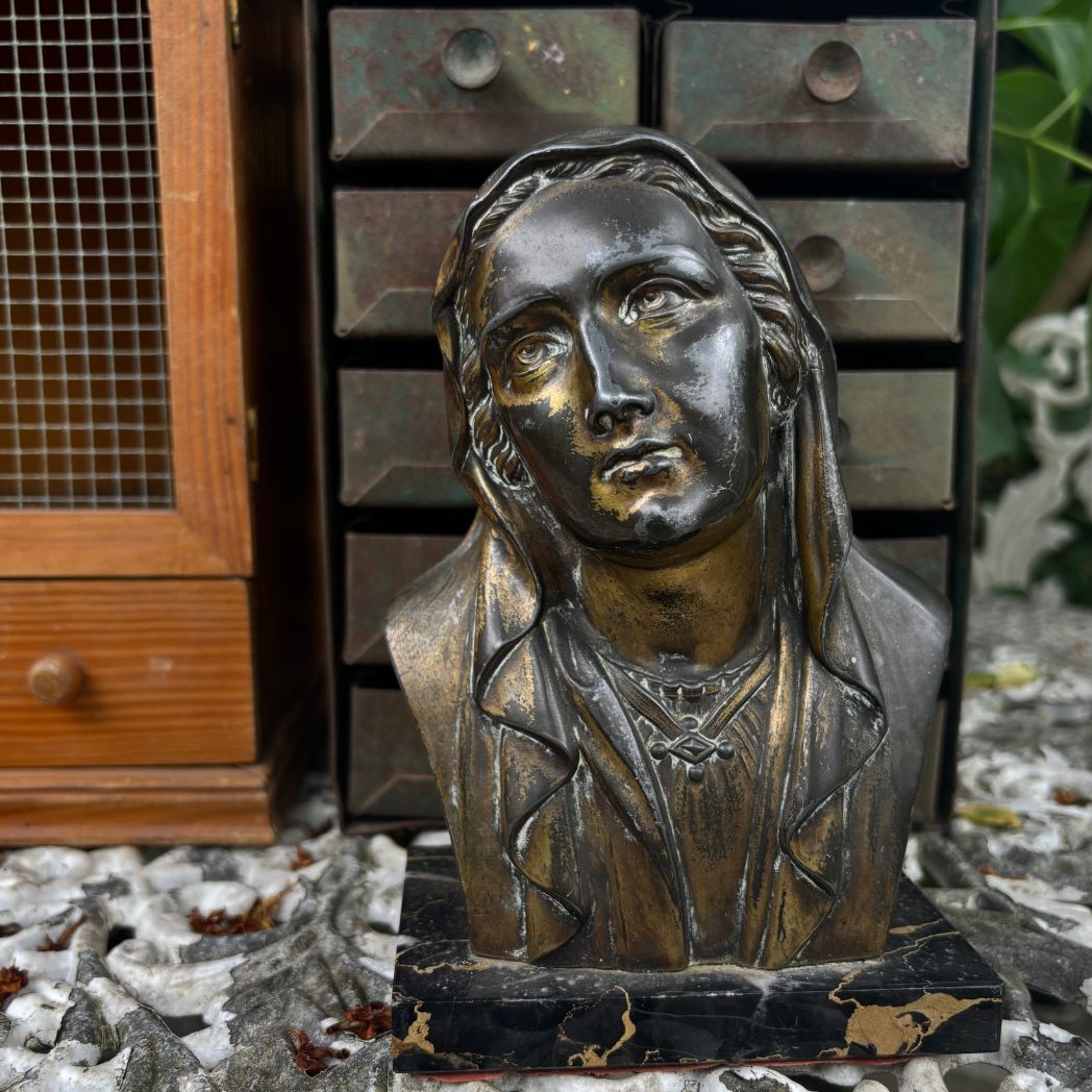 French Bronzed Metal Bust