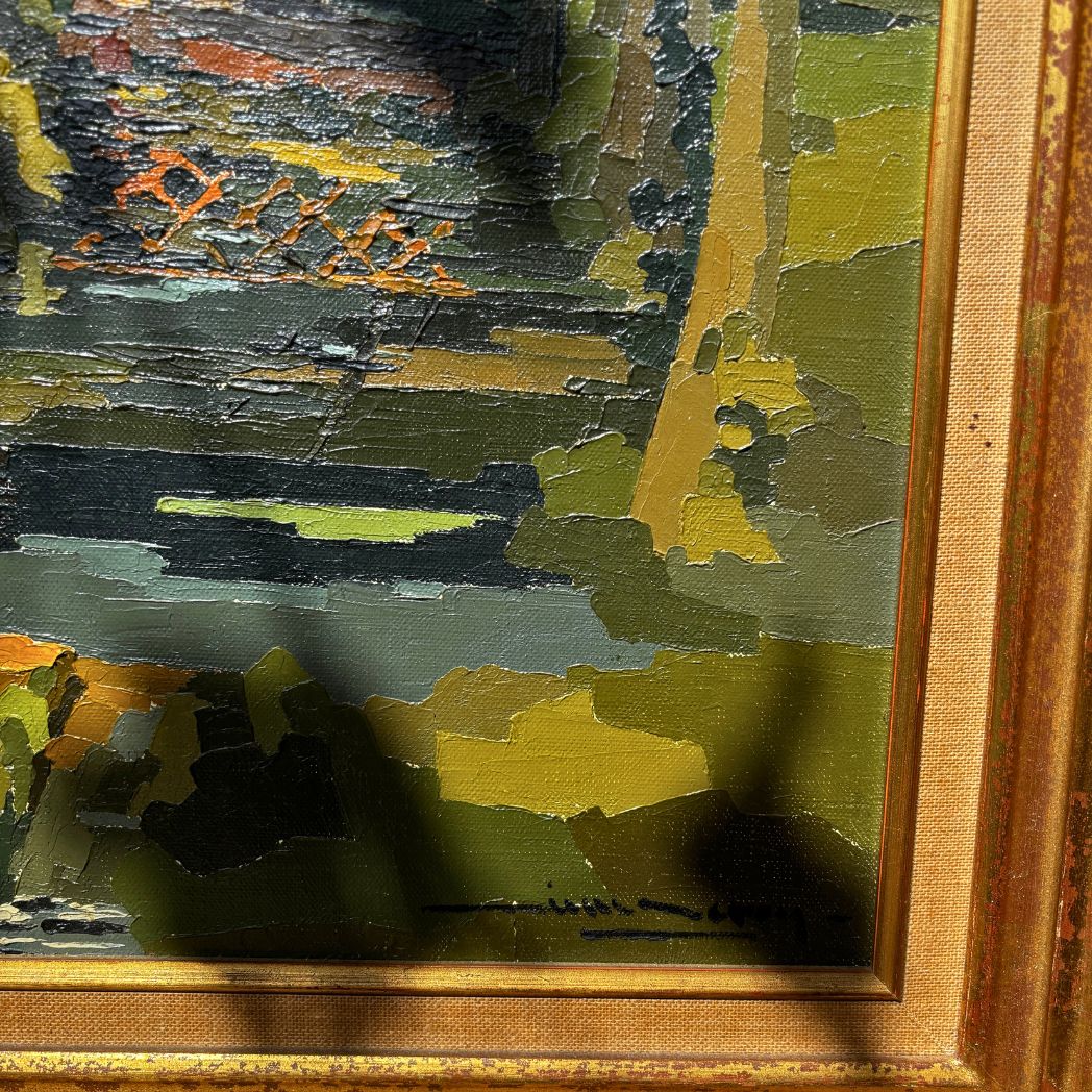 Mid Century French Oil Painting