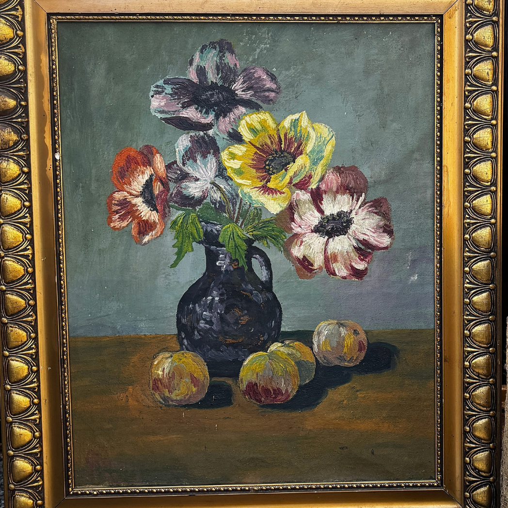 Vintage french oil painting
