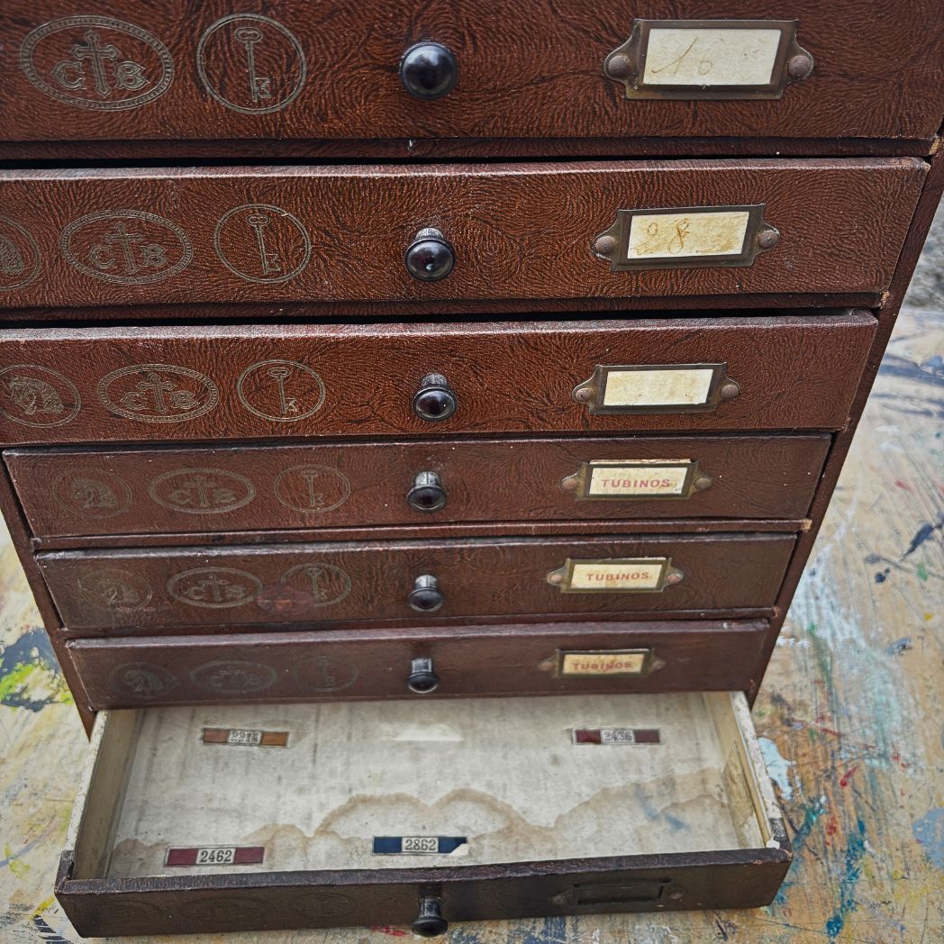 Antique French haberdashery cabinet