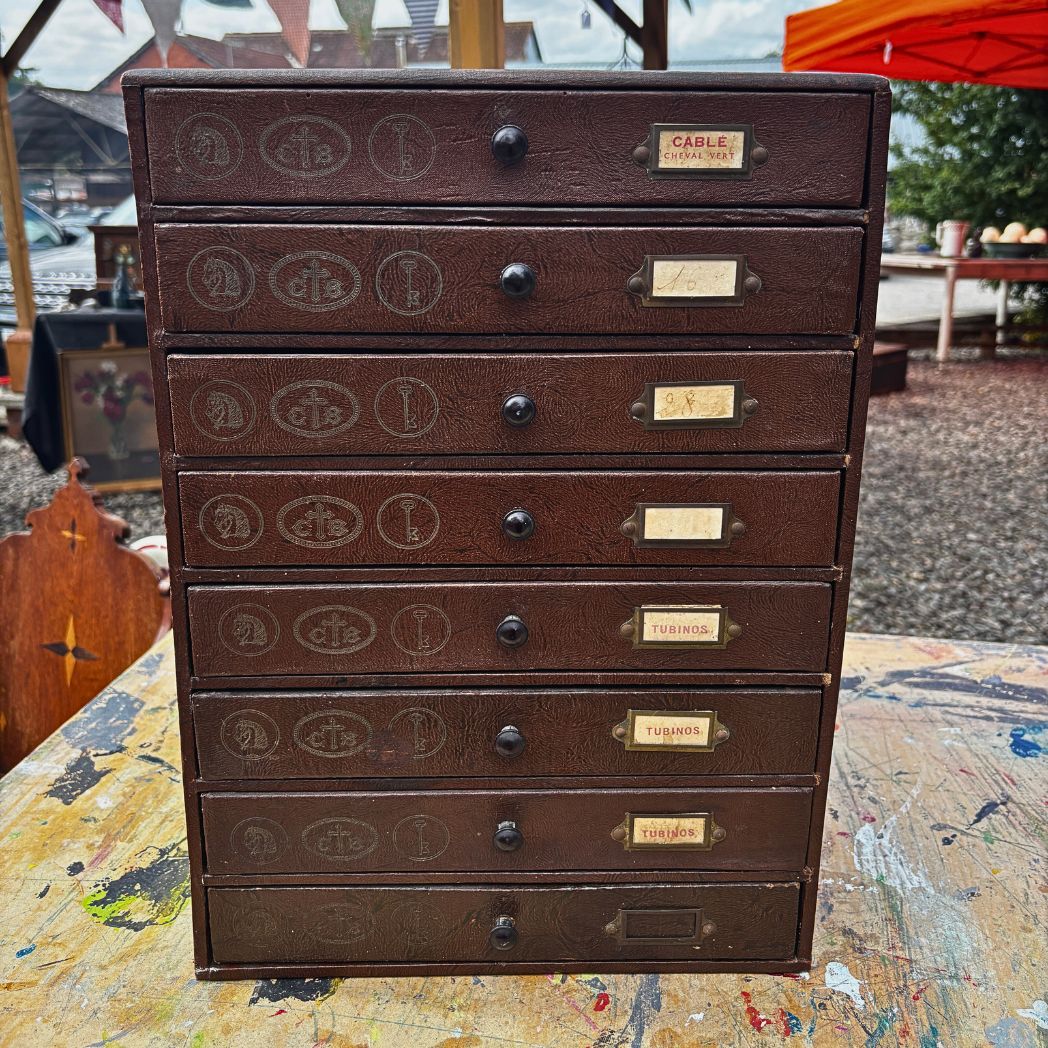 Antique French haberdashery cabinet