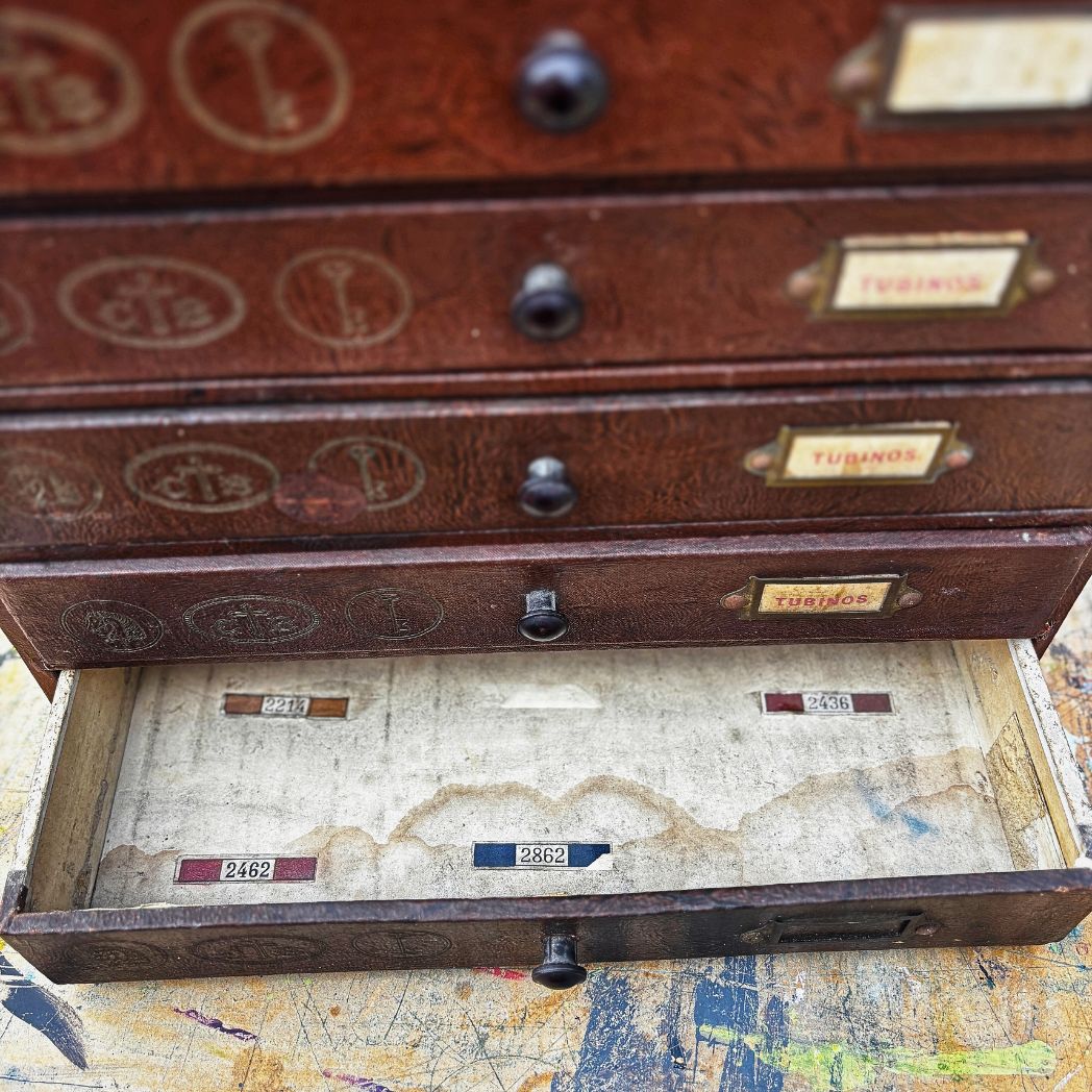 Antique French haberdashery cabinet