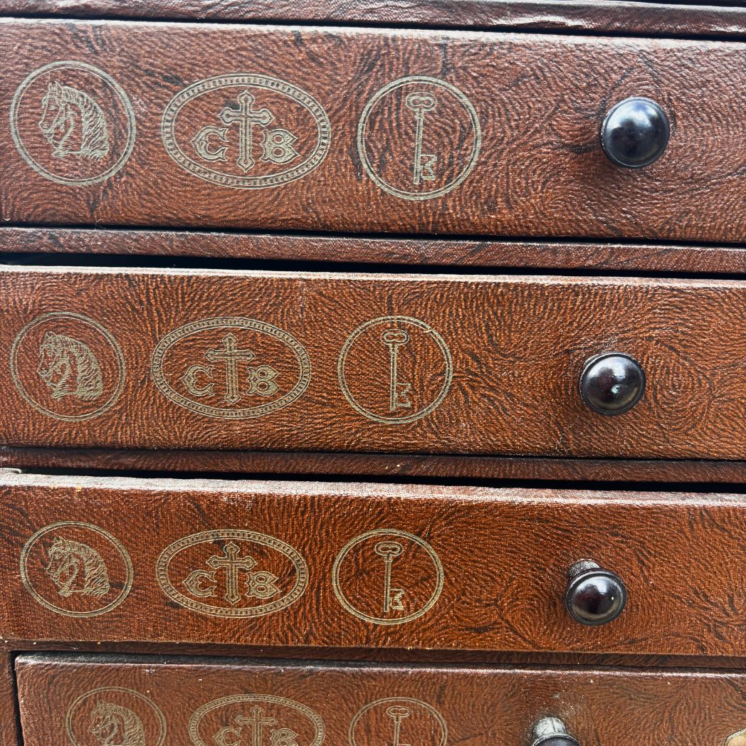 Antique French haberdashery cabinet