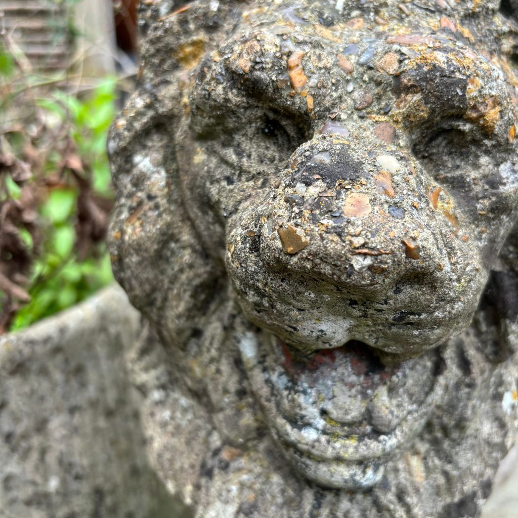 Stone Garden Lion Ornament