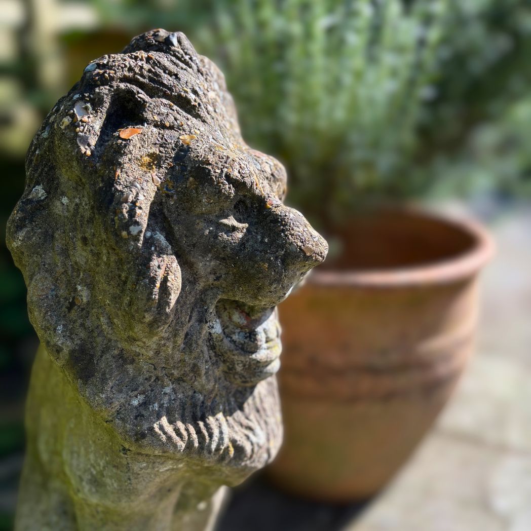 Stone Garden Lion Ornament