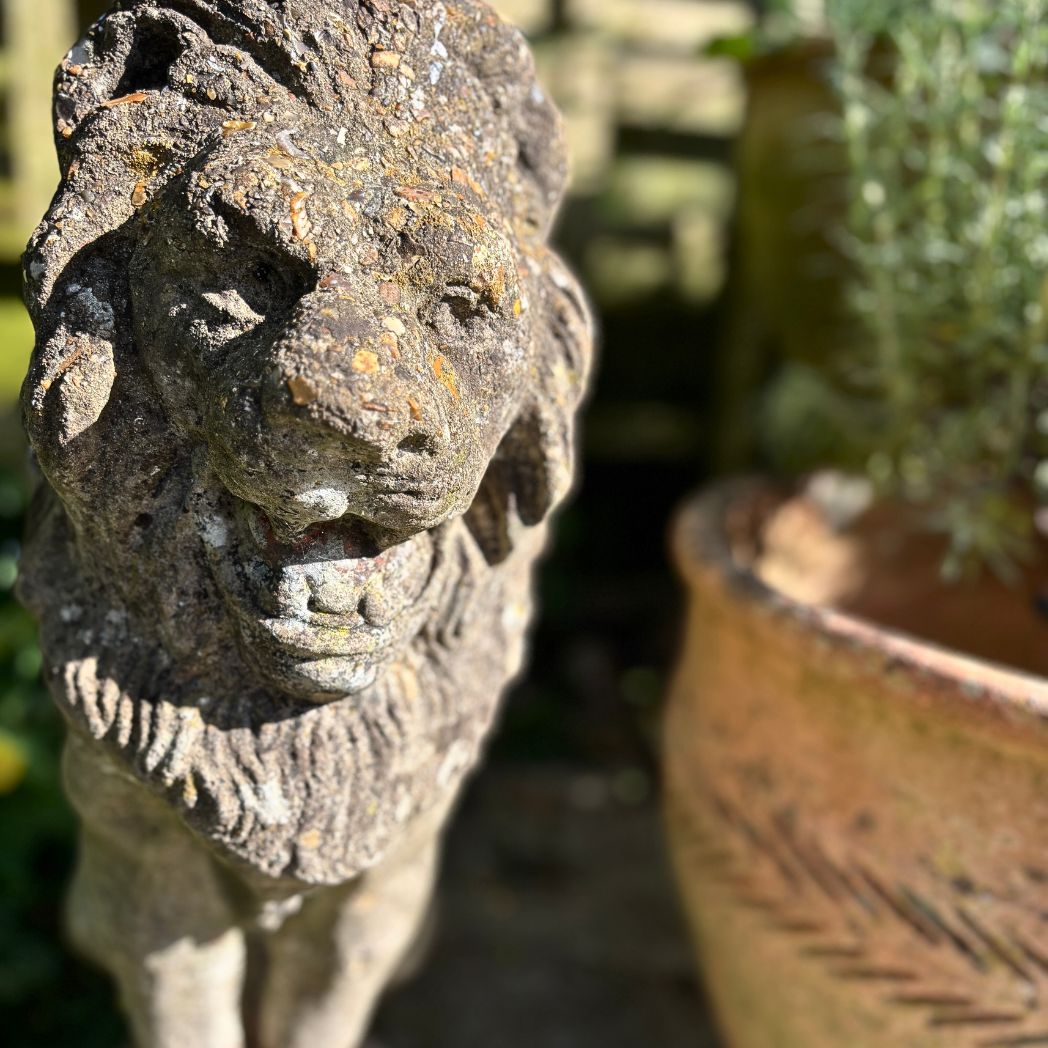 Stone Garden Lion Ornament