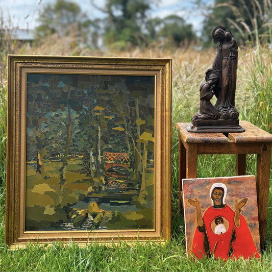 Mid Century French Oil Painting