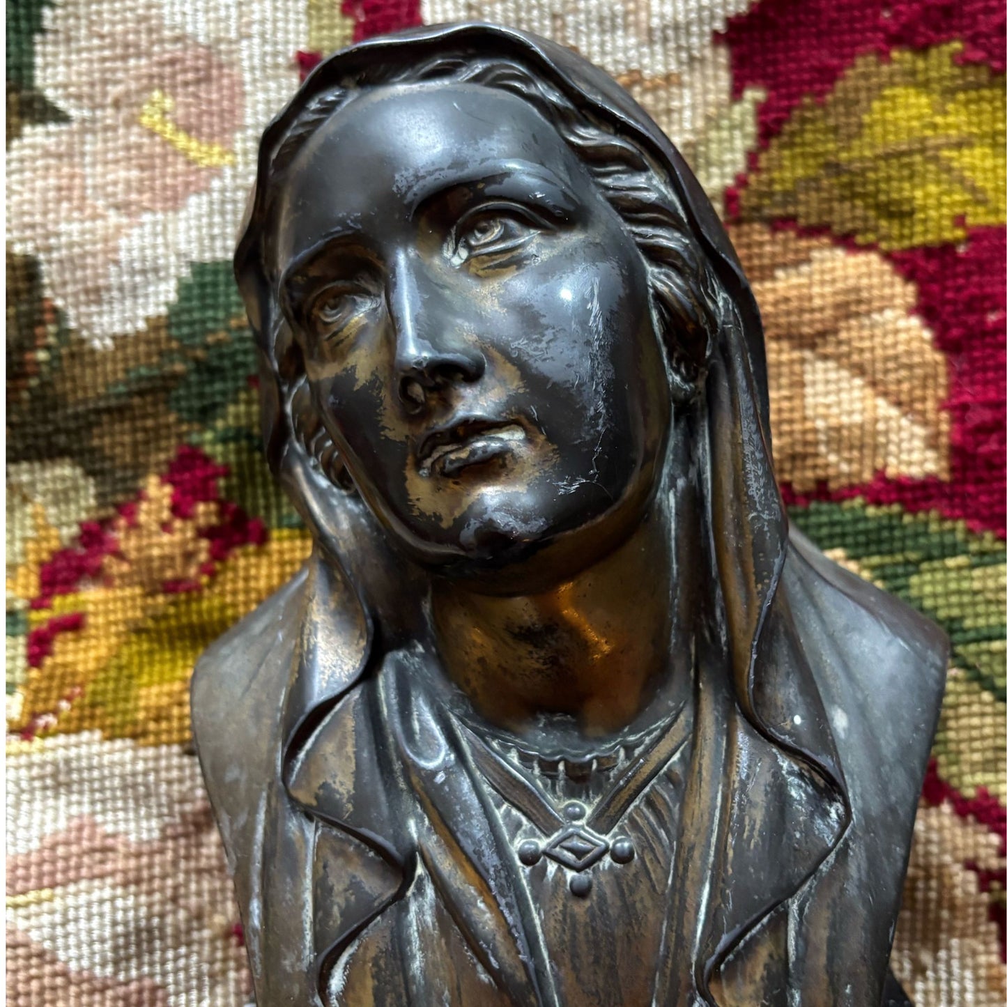 French Bronzed Metal Bust