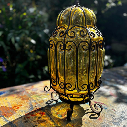 Murano glass caged lantern