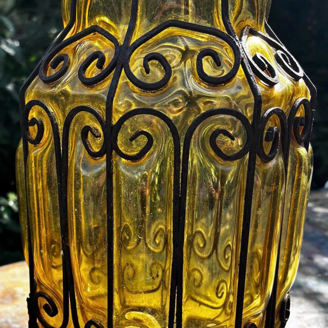 Murano glass caged lantern