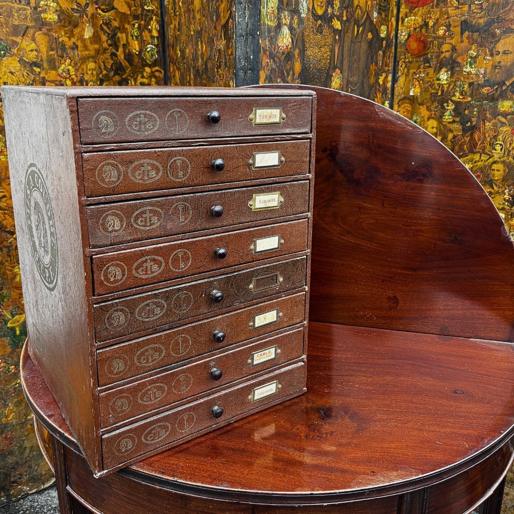 Antique French haberdashery cabinet