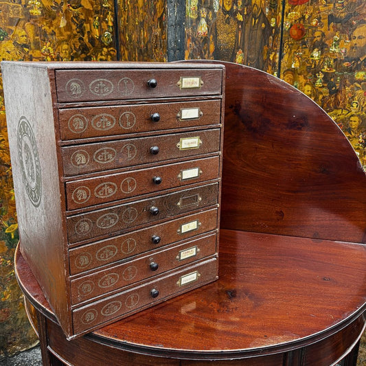 Antique French haberdashery cabinet