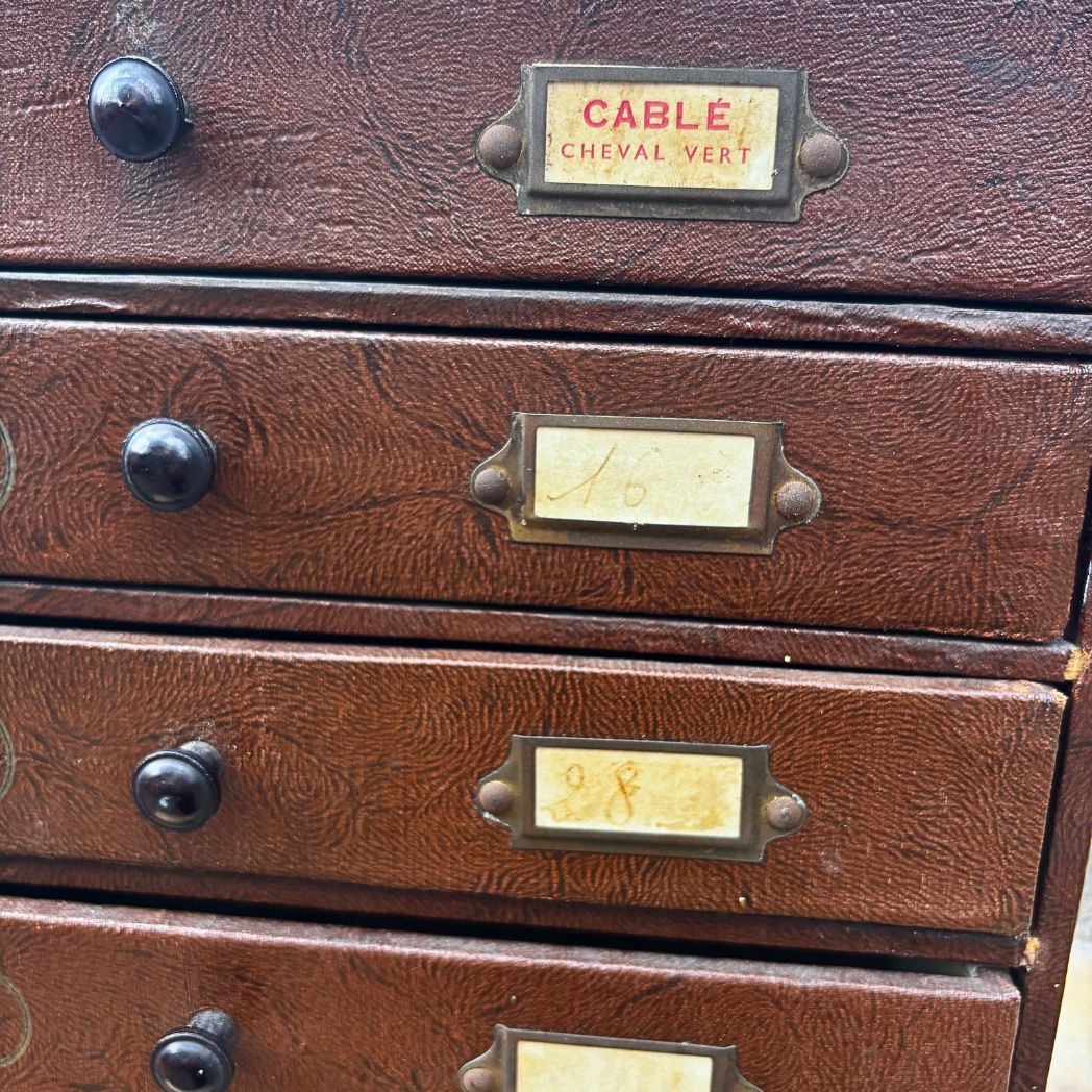 Antique French haberdashery cabinet