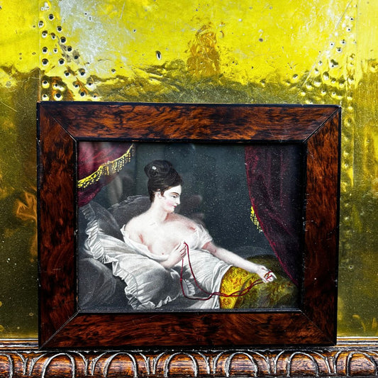 Victorian hand coloured mezzotint