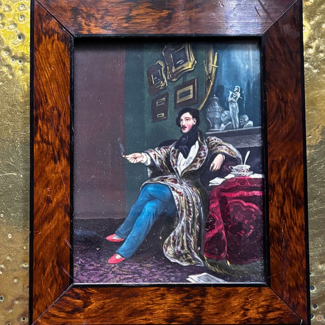 Victorian hand coloured mezzotint
