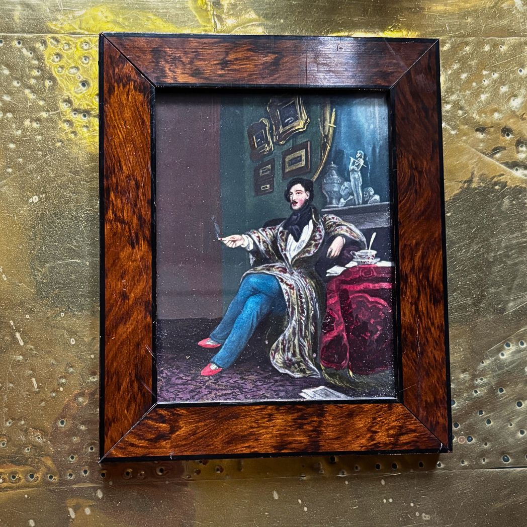 Victorian hand coloured mezzotint