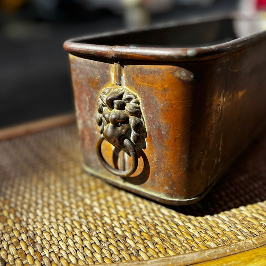 Antique copper planter